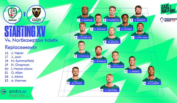 Exiles name squad for Saints’ cup visit